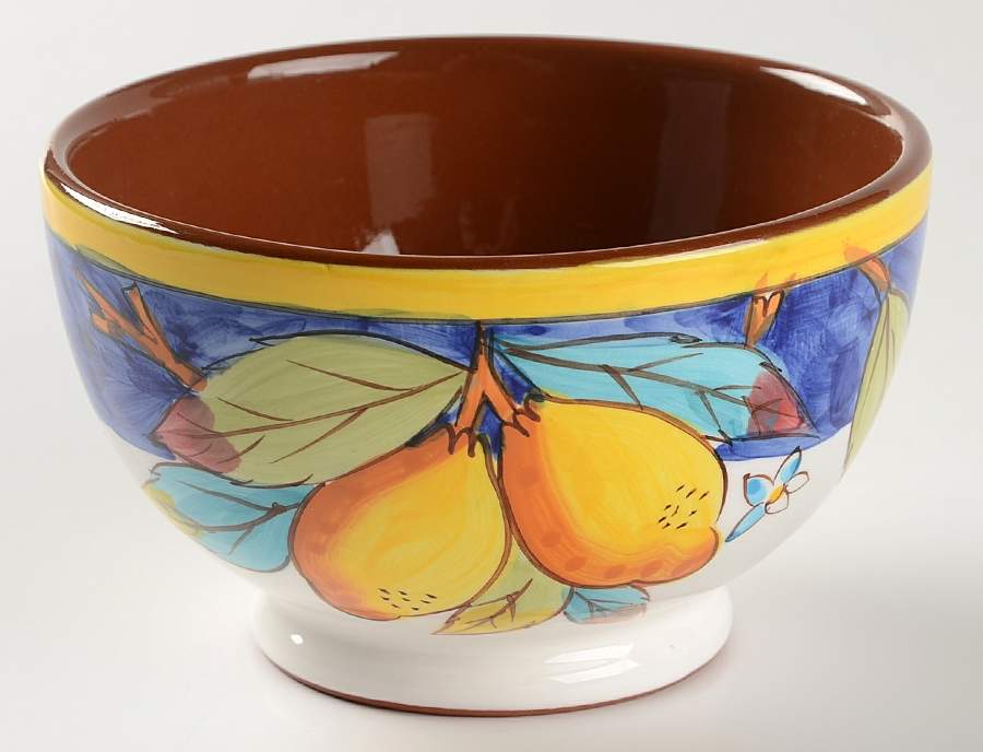Lemons on Blue Collection Soup/Cereal Bowl by Baum Brothers-1