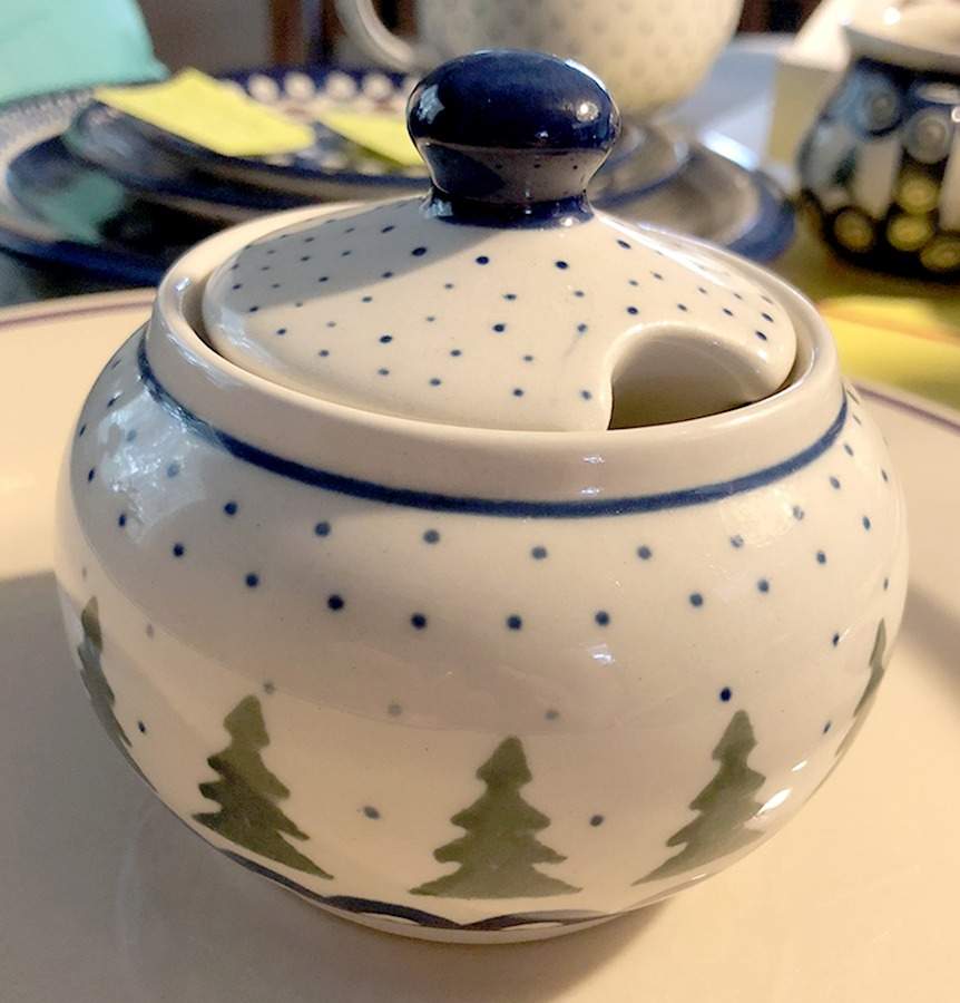 BOW2 Sugar Bowl & Lid by BOLESLAWIEC-1