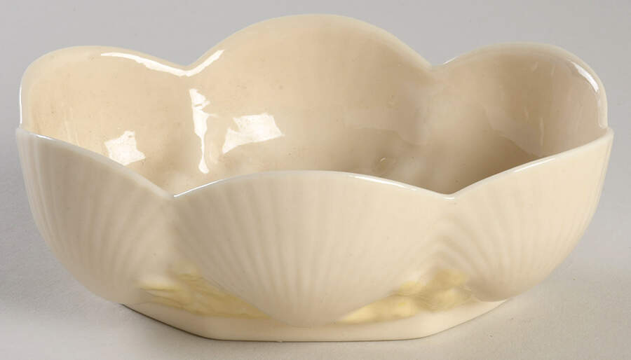 New Shell Pink (No Trim) Bon Bon by Belleek Pottery (Ireland)-1