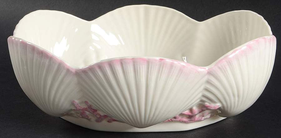 New Shell Pink (No Trim) Centerpiece by Belleek Pottery (Ireland)-1