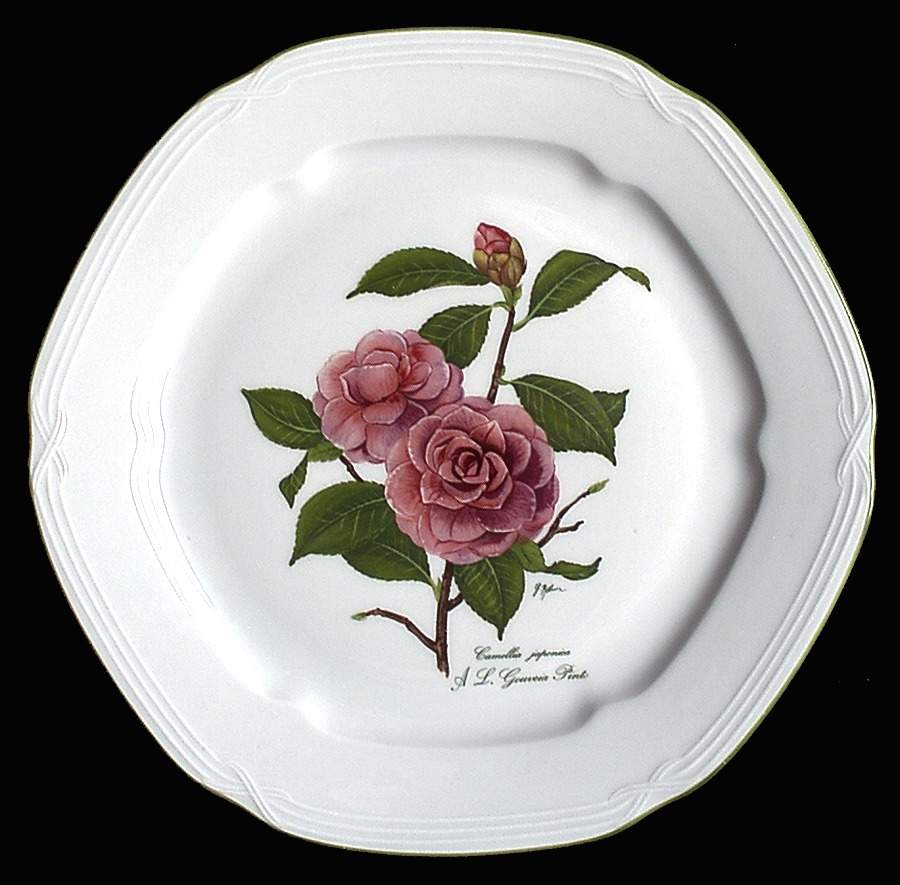 Camellia Japonica Dinner Plate by Bareuther & Co-1