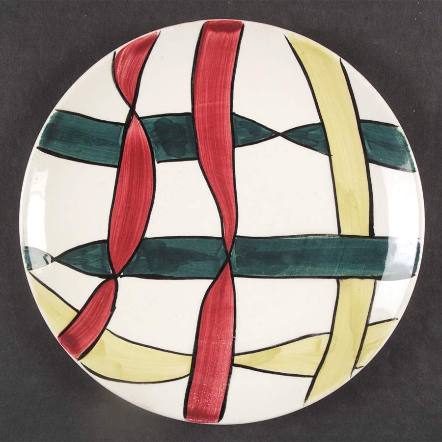 Streamers Luncheon Plate by Blue Ridge Southern Pottery-1