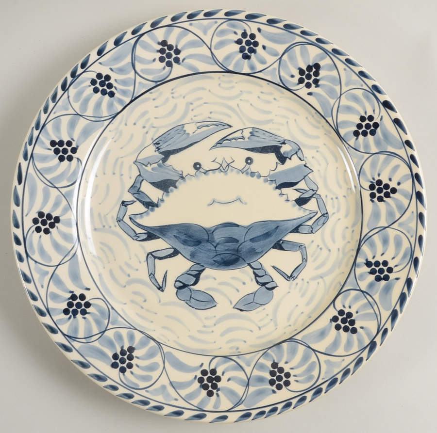 Blue Crab 12" Round Platter by Blue Crab Bay Co-1
