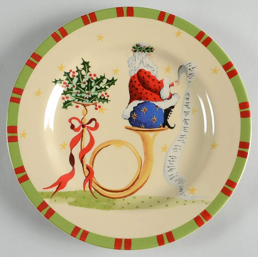 Christmas Jubilee Salad Plate by Bloomingdale's-1