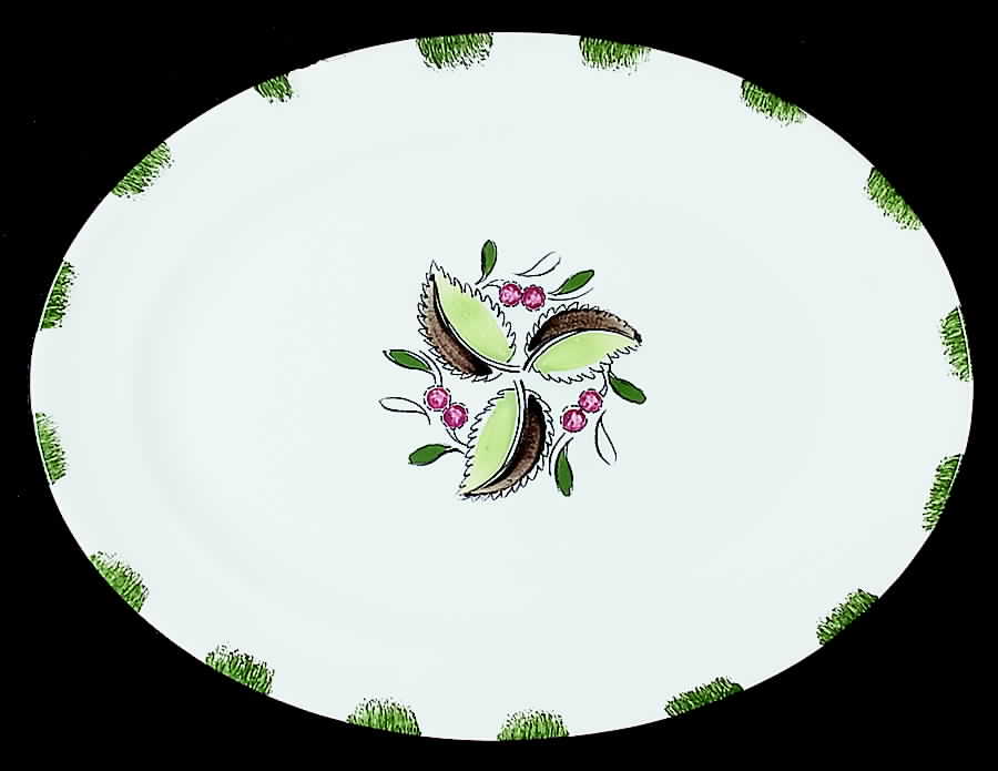Wild Cherry 5 17" Oval Serving Platter by Blue Ridge Southern Pottery-1