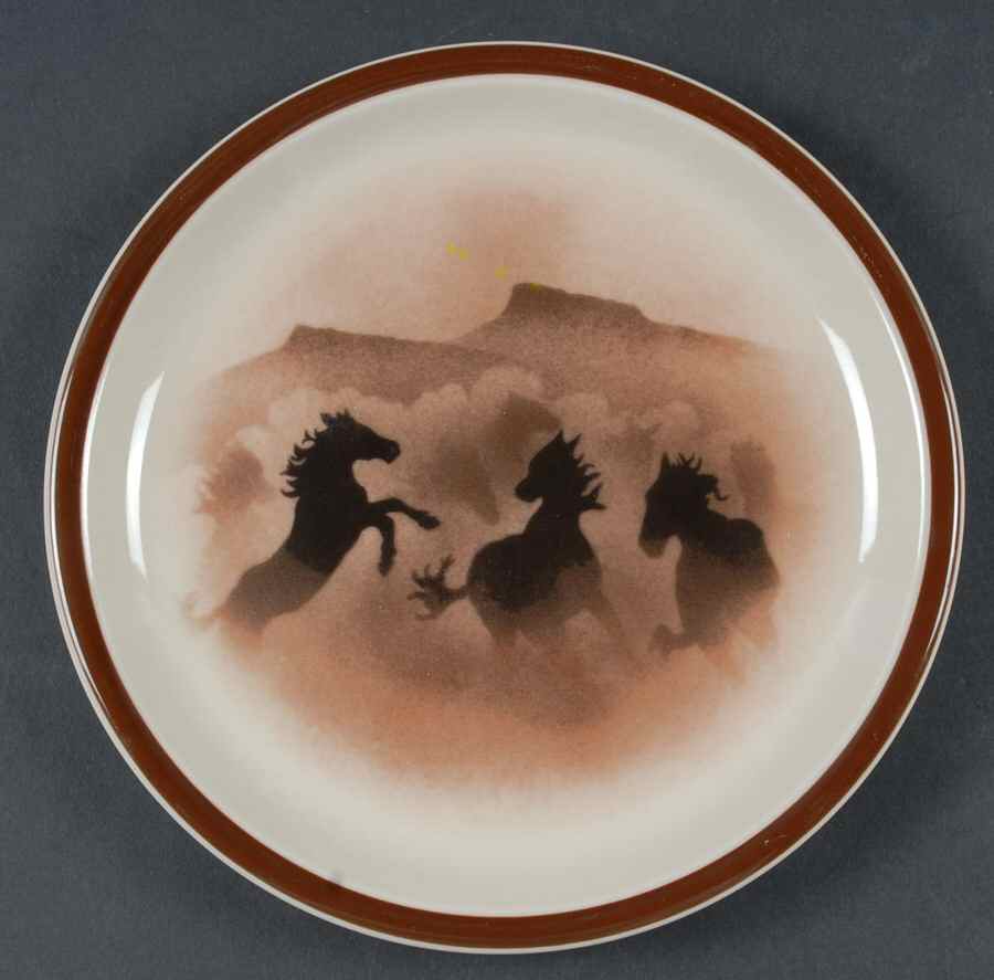 Wild Horse II Salad Plate by Big Sky Carvers-1