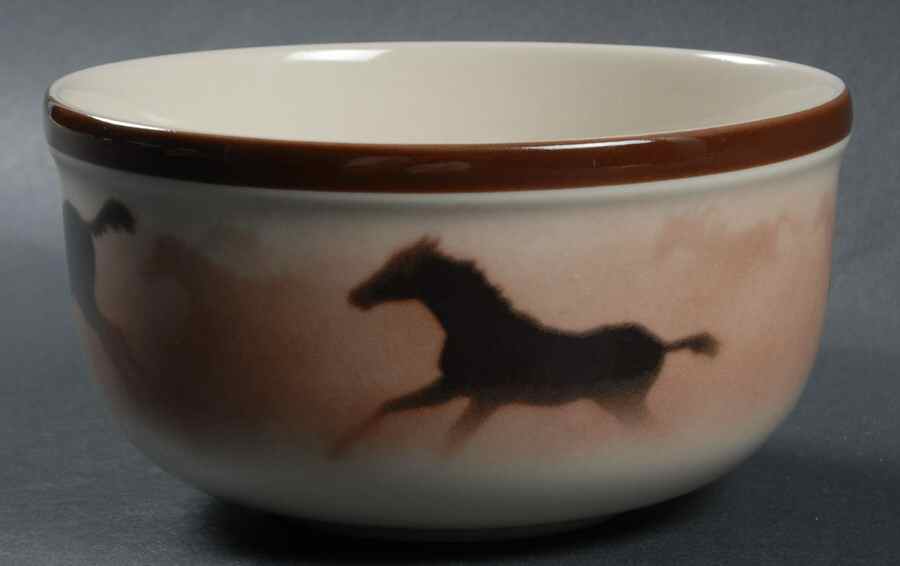 Wild Horse II Soup/Cereal Bowl by Big Sky Carvers-1