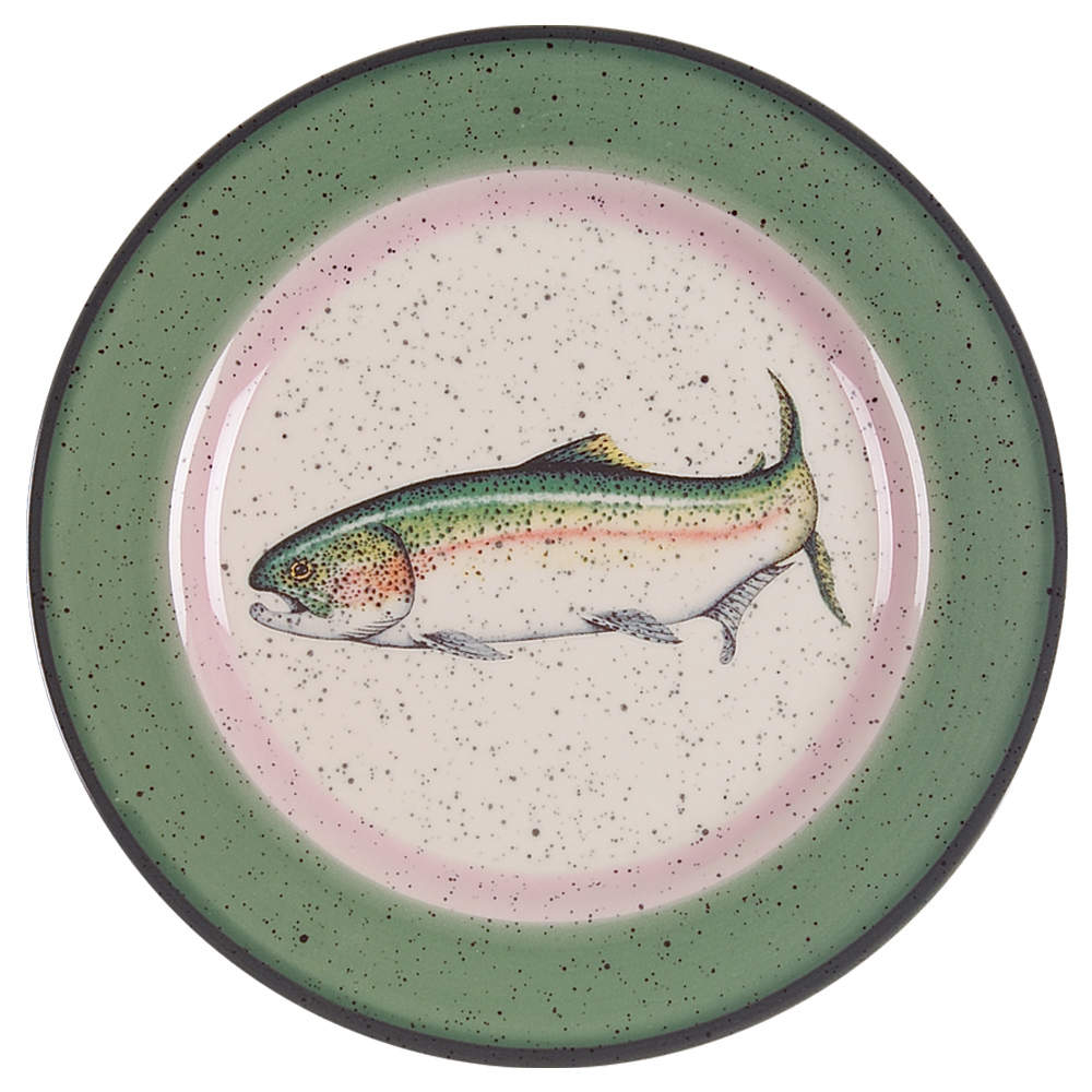 Rainbow Splendor Salad Plate by Big Sky Carvers-1