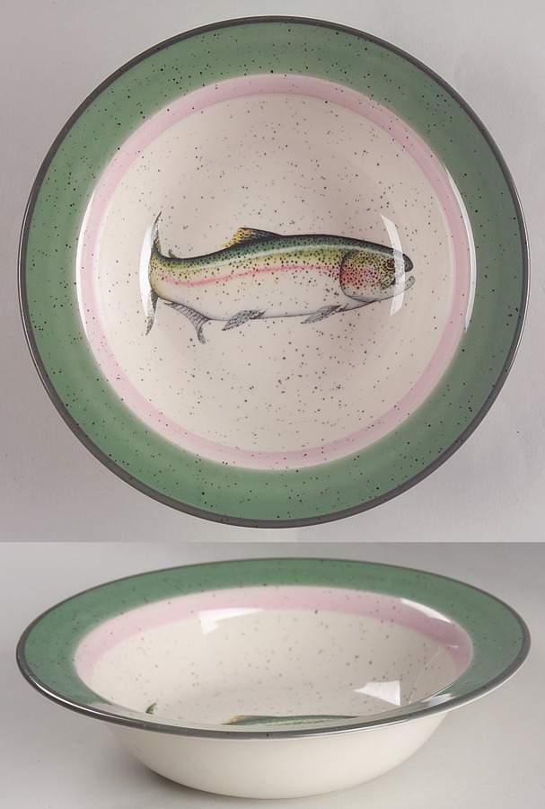 Rainbow Splendor Rim Soup Bowl by Big Sky Carvers-1