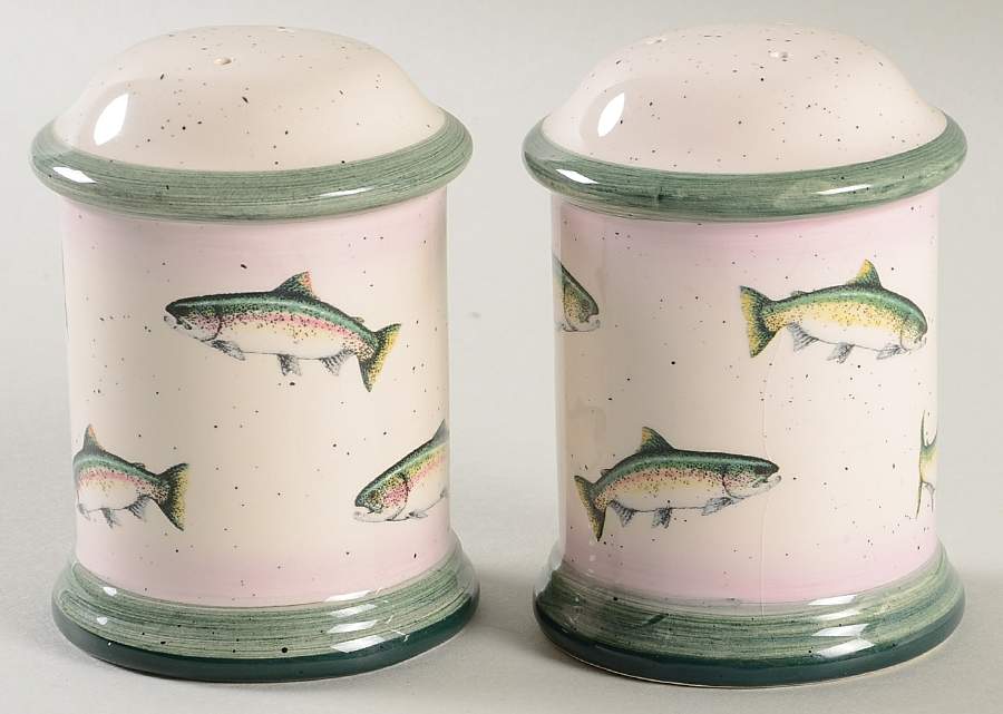 Rainbow Splendor Salt & Pepper Set by Big Sky Carvers-1