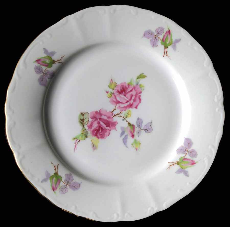 BOH165 (Scrolls, Ribs) Bread & Butter Plate by Bohemia Ceramic Works-1