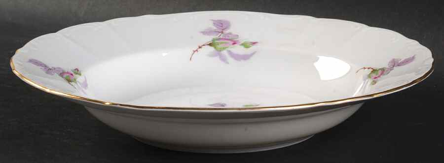 BOH165 (Scrolls, Ribs) Rim Soup Bowl by Bohemia Ceramic Works-1