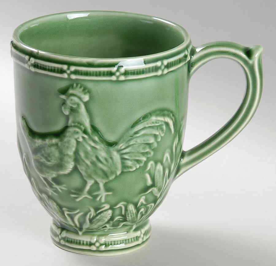 Hen & Rooster Mug by Bordallo Pinheiro-1