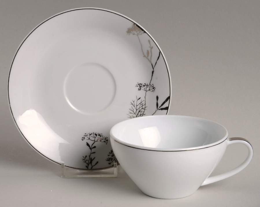 Promenade Flat Cup & Saucer Set by Bernardaud-1