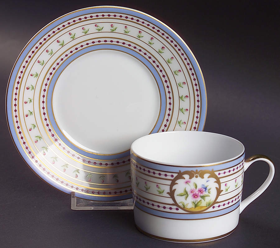 Au Jardin Flat Cup & Saucer Set by Bernardaud-1