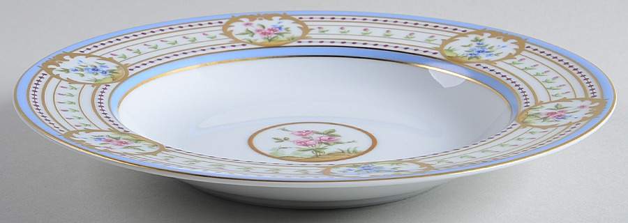 Au Jardin Rim Soup Bowl by Bernardaud-1