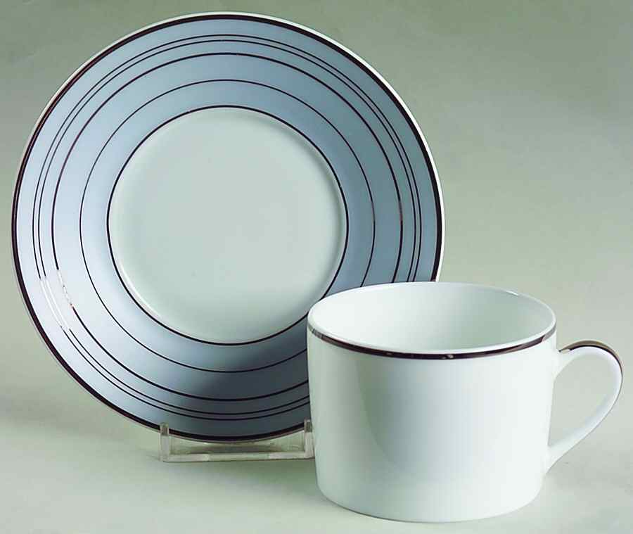 Tonic Flat Cup & Saucer Set by Bernardaud-1