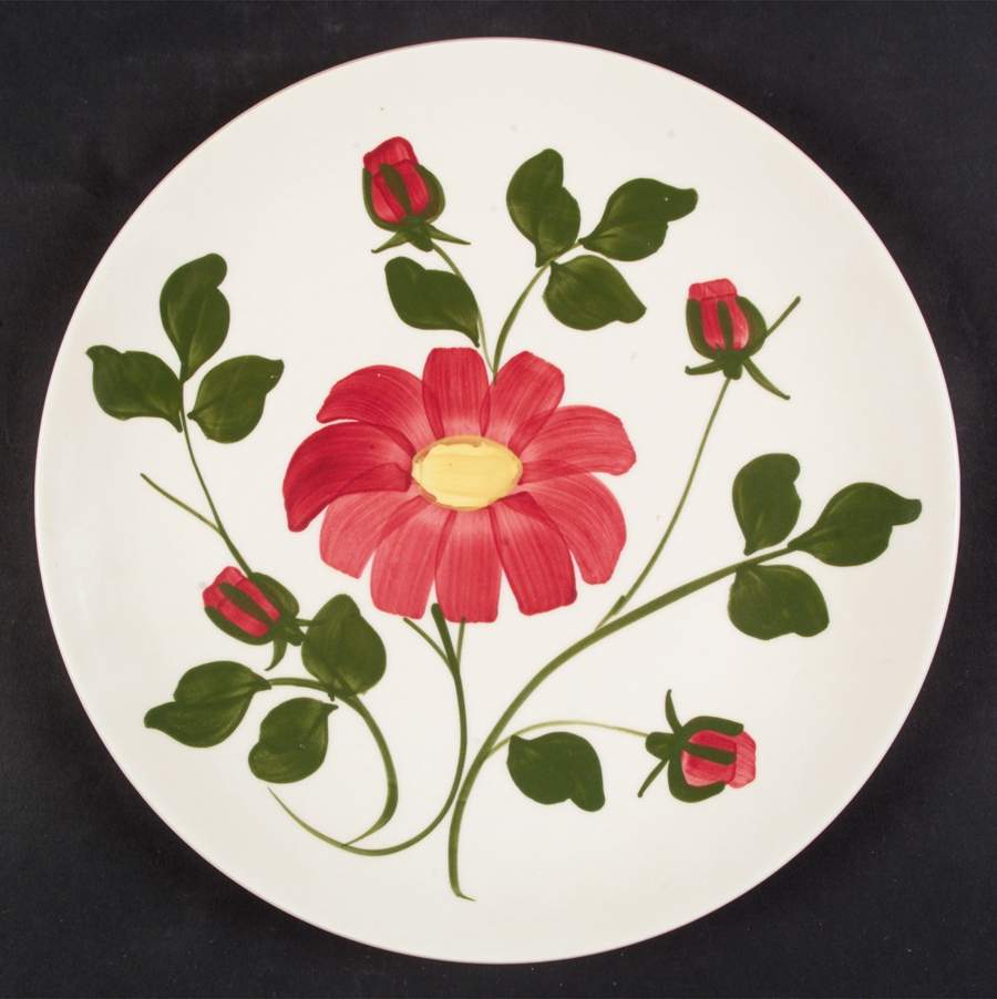 Red Nocturne Variant (Skyline) Dinner Plate by Blue Ridge Southern Pottery-1