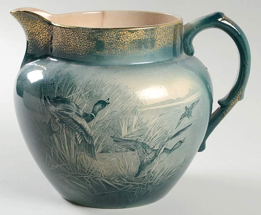 Wild Ducks Pitcher by Buffalo Pottery-1