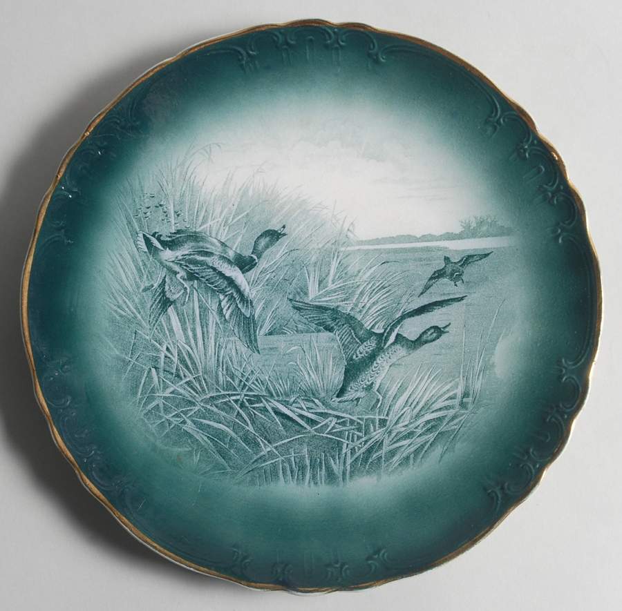 Wild Ducks Luncheon Plate by Buffalo Pottery-1