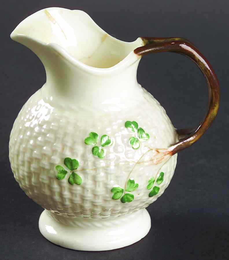 Shamrock (Older Black Backstamps) Mini Creamer by Belleek Pottery (Ireland)-1