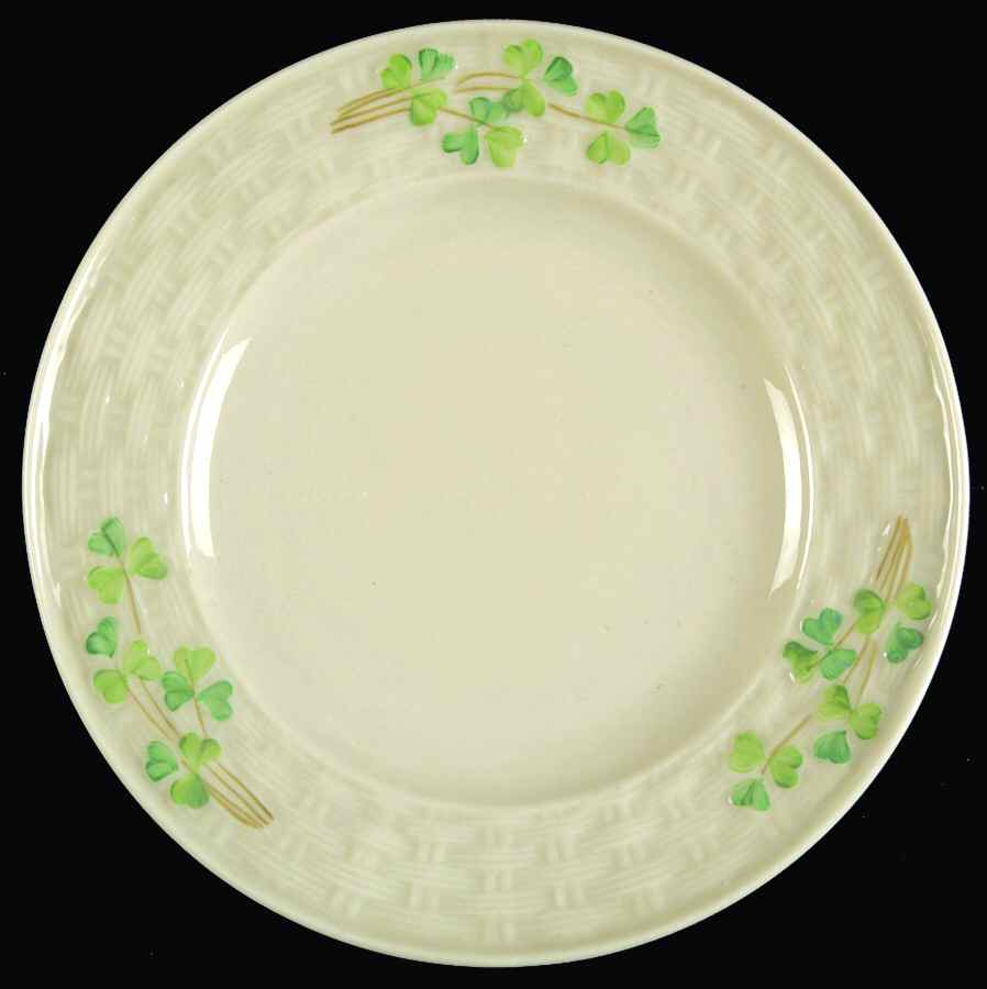 Shamrock (Older Black Backstamps) Bread & Butter Plate by Belleek Pottery (Ireland)-1