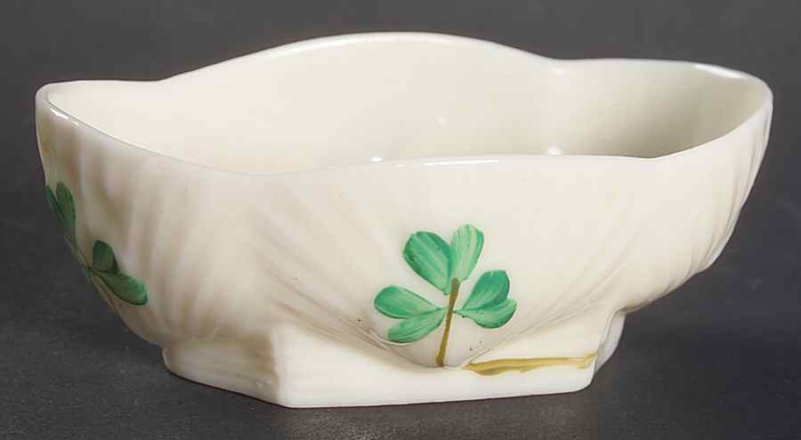Shamrock (Older Black Backstamps) Open Salt by Belleek Pottery (Ireland)-1
