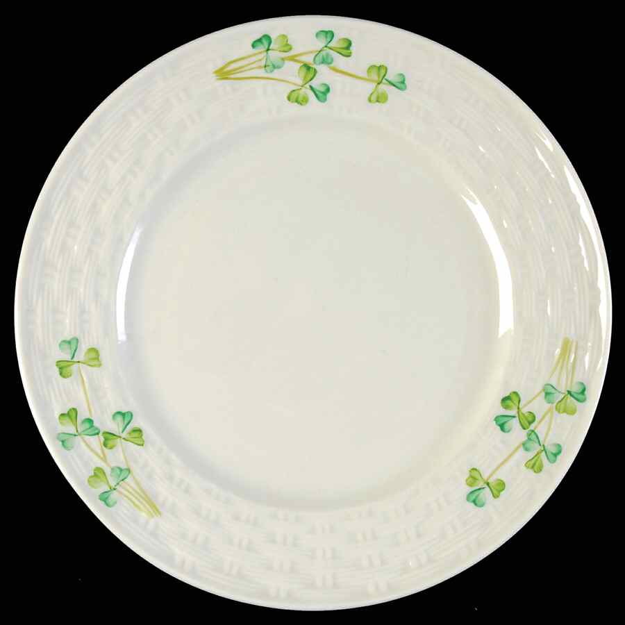 Shamrock (Older Black Backstamps) Dessert/Pie Plate by Belleek Pottery (Ireland)-1