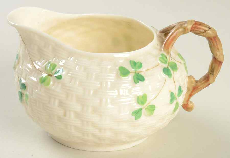Shamrock (Older Black Backstamps) Creamer by Belleek Pottery (Ireland)-1