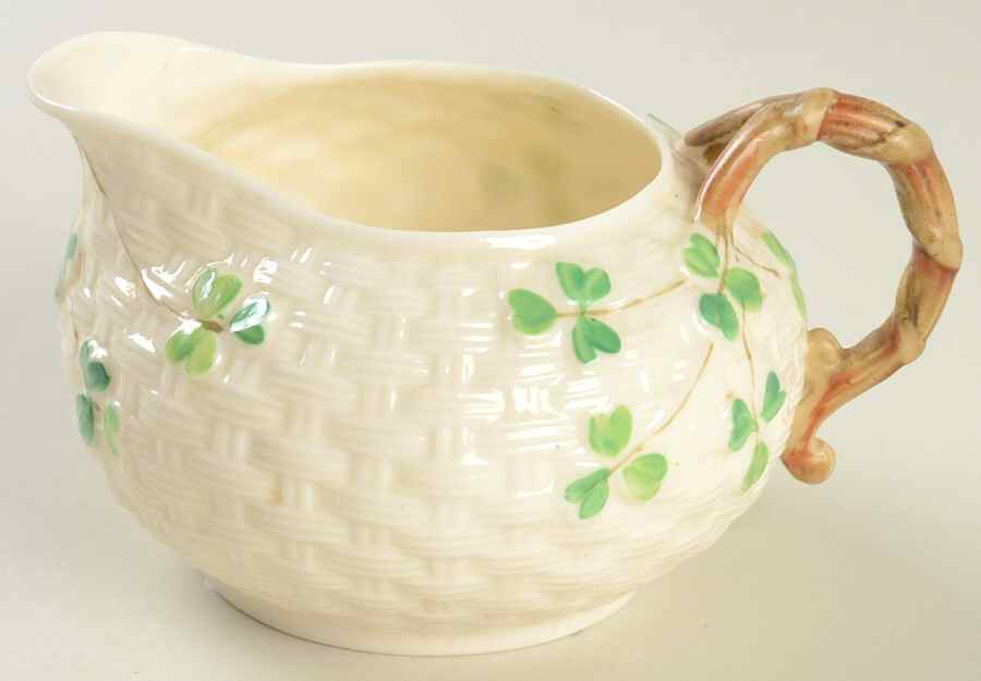 Shamrock (Older Black Backstamps) Creamer by Belleek Pottery (Ireland)-1