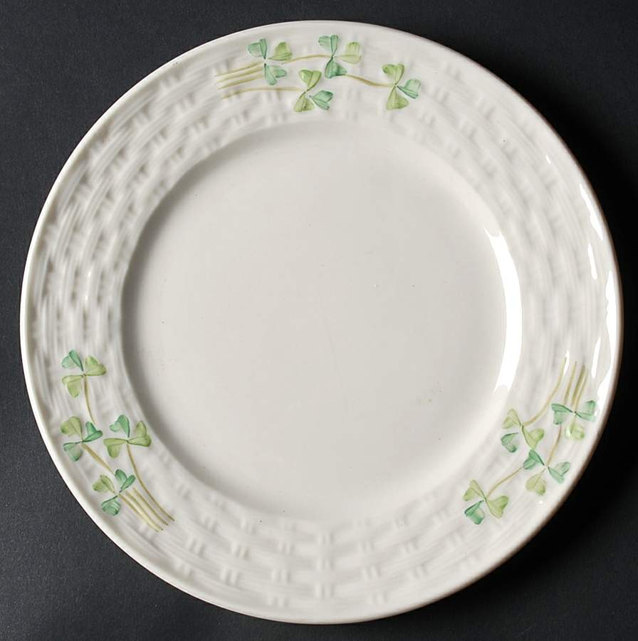 Shamrock (Older Black Backstamps) Salad Plate by Belleek Pottery (Ireland)-1