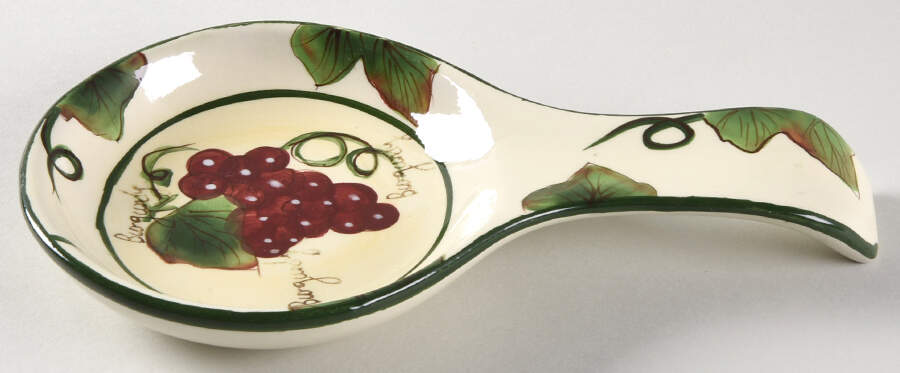 Grape Writing Collection Spoon Rest/Holder (Holds 1 Spoon) by Baum Brothers-1