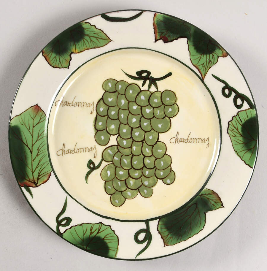 Grape Writing Collection Salad/Dessert Plate by Baum Brothers-1