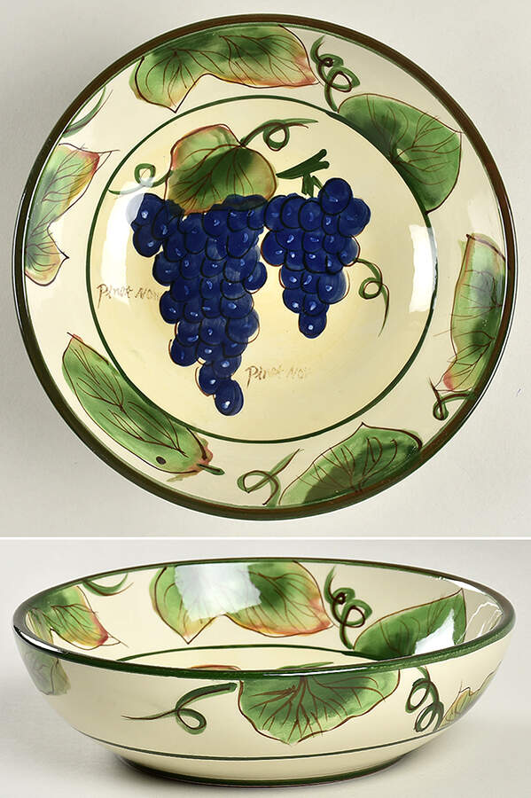 Grape Writing Collection Soup/Cereal Bowl by Baum Brothers-1