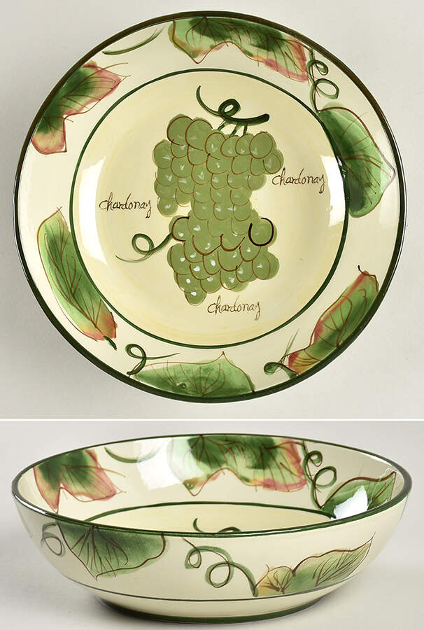 Grape Writing Collection Soup/Cereal Bowl by Baum Brothers-1