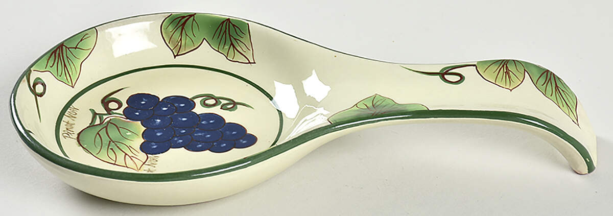 Grape Writing Collection Spoon Rest/Holder (Holds 1 Spoon) by Baum Brothers-1