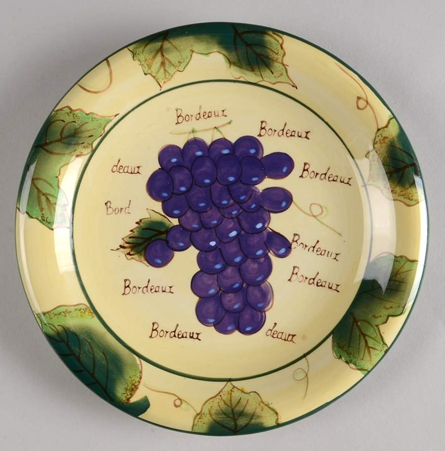 Grape Writing Collection Salad Plate by Baum Brothers-1