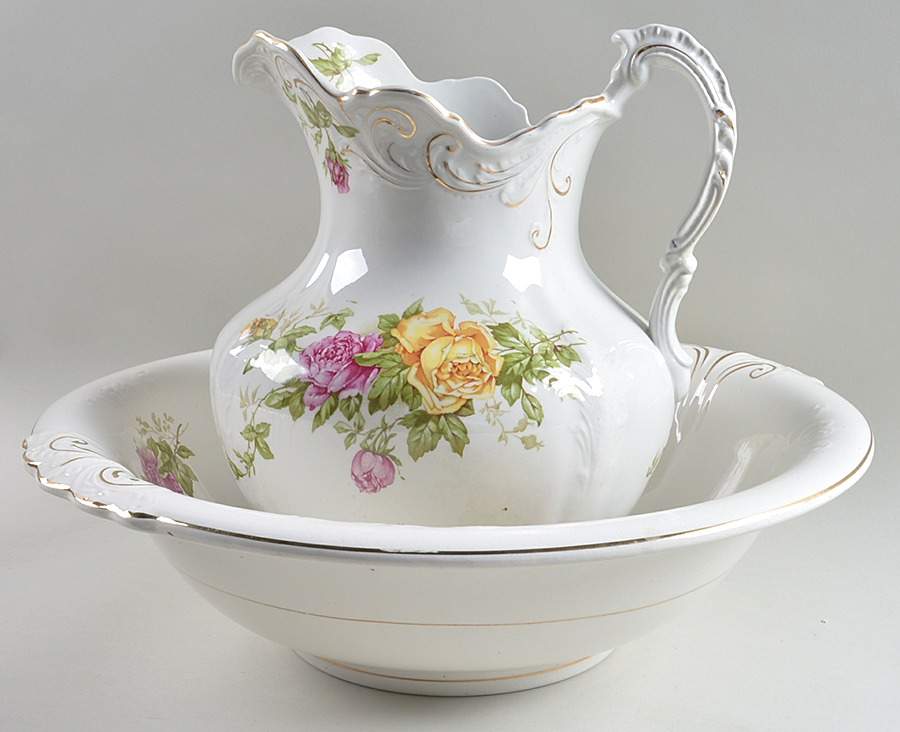 Cairo Large Pitcher & Bowl Set by Buffalo Pottery-1