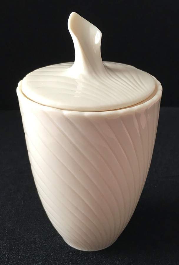 Spiral Shell Preserve Jar & Lid by Belleek Pottery (Ireland)-1