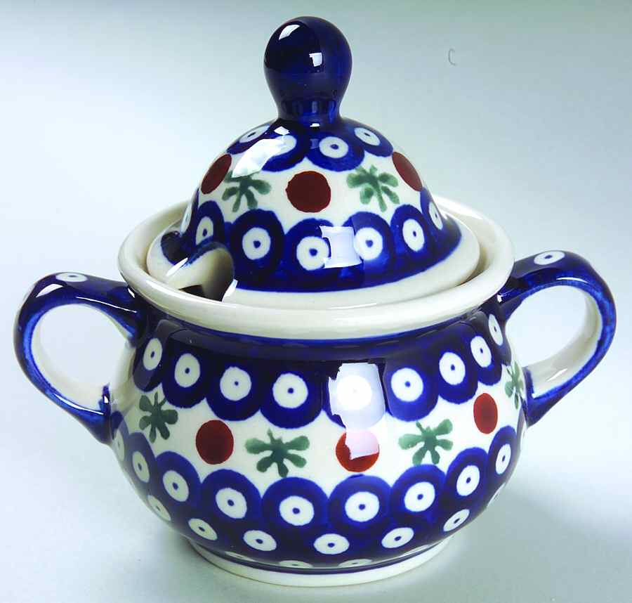 Nature Sugar Bowl & Lid by BOLESLAWIEC-1