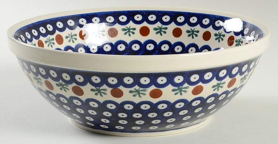 Nature 9" Salad Serving Bowl by BOLESLAWIEC-1