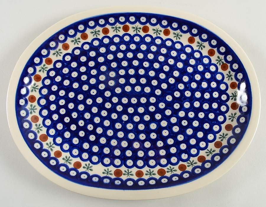Nature 13" Oval Serving Platter by BOLESLAWIEC-1