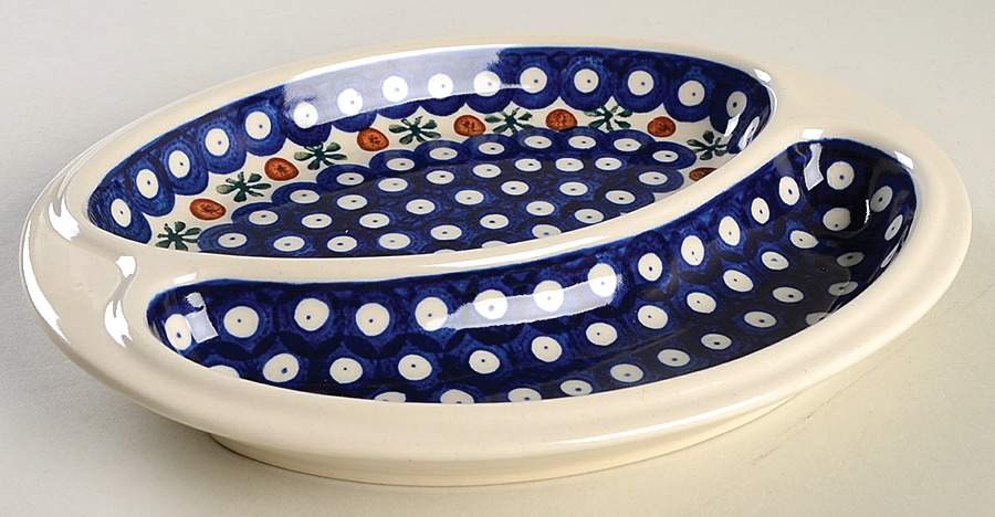 Nature 2 Part Divided Plate by BOLESLAWIEC-1