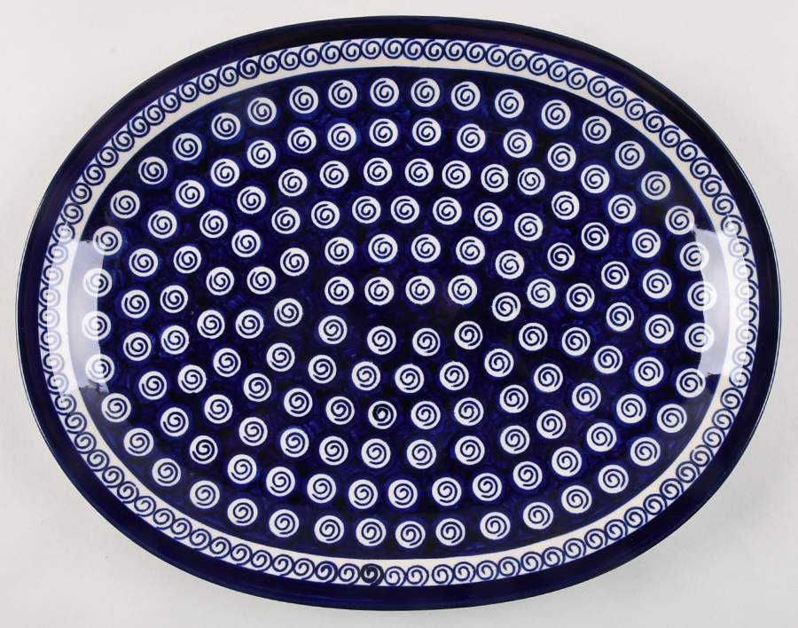 A174 14" Oval Serving Platter by BOLESLAWIEC-1