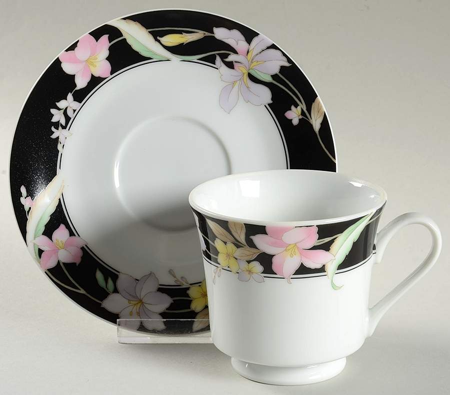 Lauren Footed Cup & Saucer Set by Baker, Hart & Stuart-1