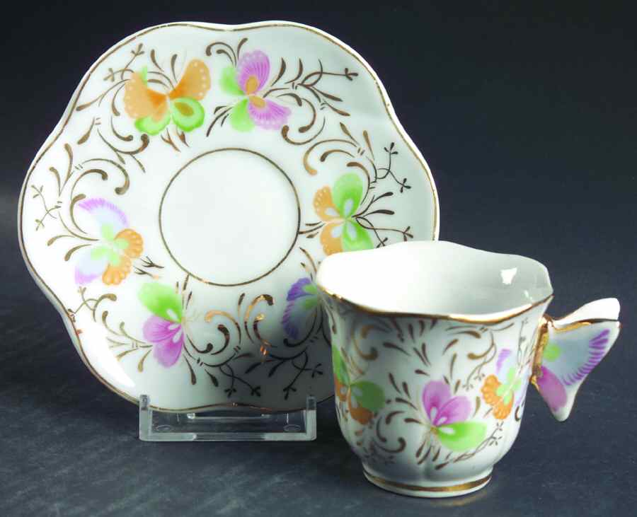 BAU40 Footed Demitasse Cup & Saucer Set by Baum Brothers-1