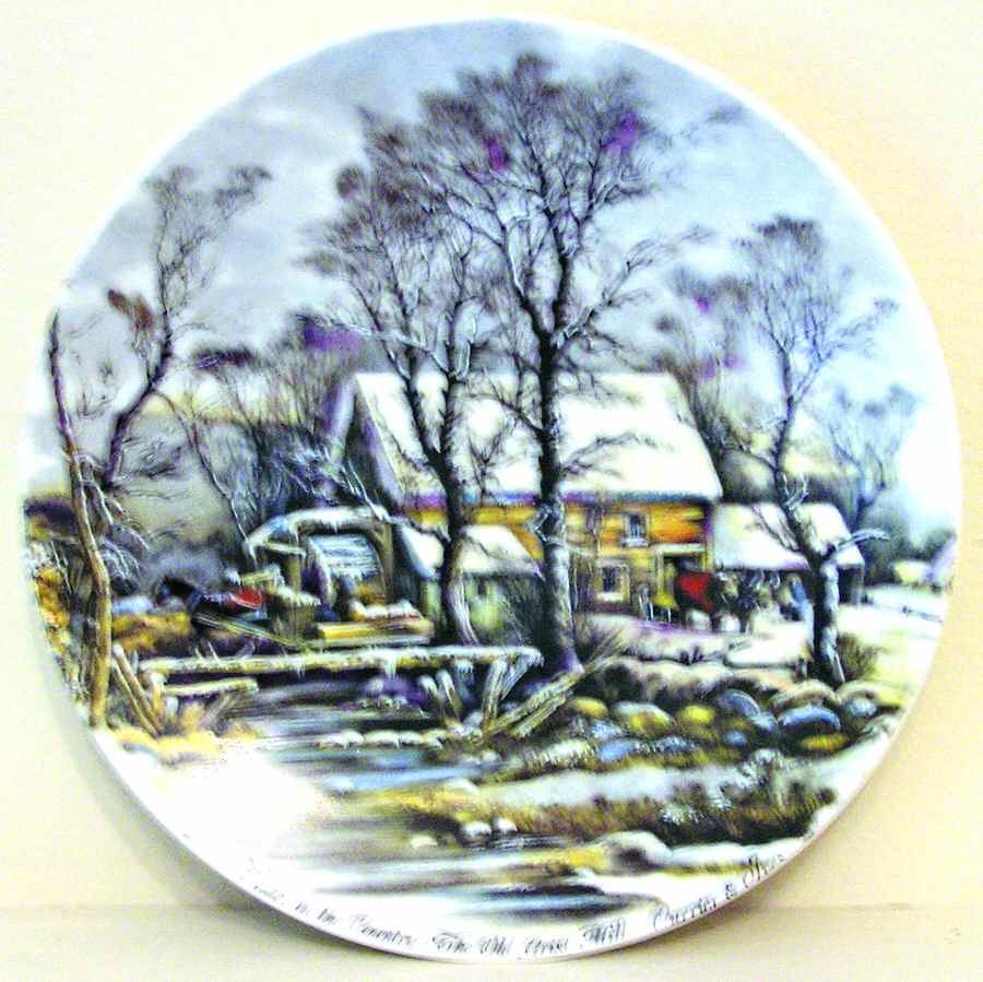Currier & Ives Dinner Plate by Bareuther & Co-1
