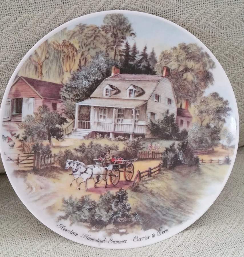 Currier & Ives Dinner Plate by Bareuther & Co-1