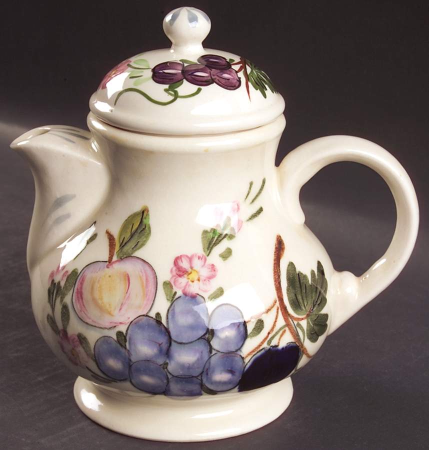 Grape Wine Coffee Pot & Lid by Blue Ridge Southern Pottery-1