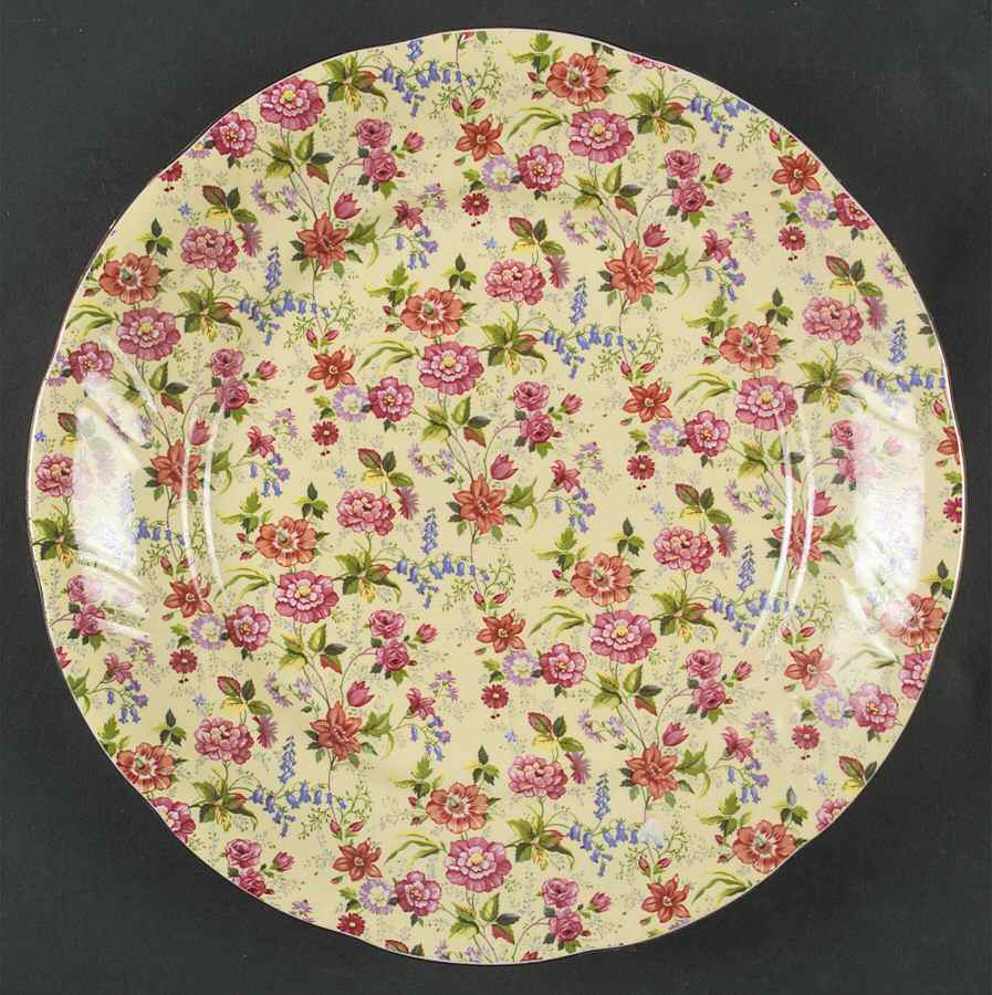 Charlotte Chintz (Scalloped) Dinner Plate by Baum Brothers-1